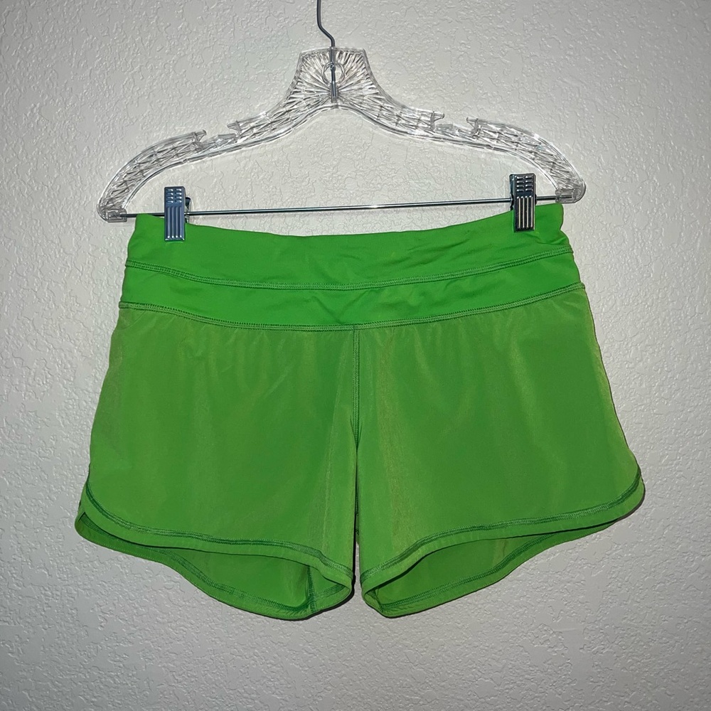 Highlighter Green Lululemon Shorts - Size 6